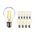 Confezione Multipack 10x Noxion Lucent LED E27 Pera Filamento Chiara 8.5W 1055lm - 827 Bianco Molto Caldo | Dimmerabile - Sostitutiva 75W