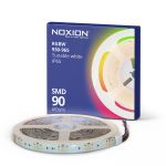Noxion Strisce LED Naga 5 Metro 24V - 90LEDs/m - 12W/m - RGBW - 930-965 Regolabile Bianca | 12mm - IP65 - Miglior Resa Cromatica - SMD2835+SMD5050