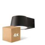 Confezione Multipack 4x D'Lite Luce Da Parete Lira Nero 7W 600lm 830 Luce Calda -  | IP54