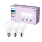 Confezione Multipack 3x Philips Bulbo LED E27 Faretti Ghiaccio 7W 806lm - 827 Bianco Molto Caldo