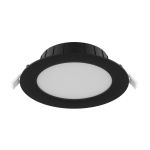 Noxion Downlight LED Hera Piatto Incasso Nero 21W 2400lm 100D - 827-830-840 CCT | 213mm - Ritaglio 195mm