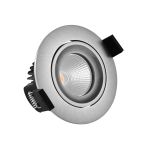 Noxion Faretti LED Hydro Inclinabile Antincendio Aluminium 6W 400lm 36D - 927 Bianco Molto Caldo | Ritaglio 83mm - IP65 - Miglior resa cromatica - Dimmerabile